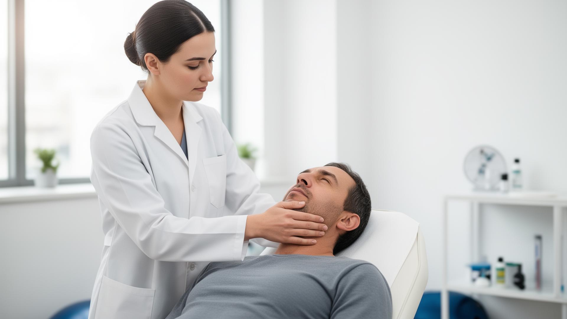 Boston chiropractor performing a gentle cervical evaluation on a patient
